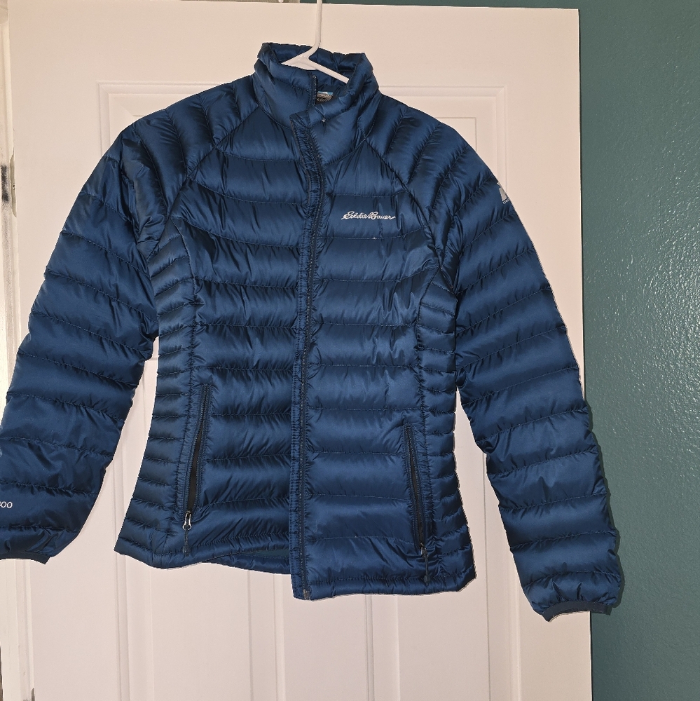 EDDIE BAUER EB800 teal blue down jacket